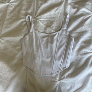 White corset top